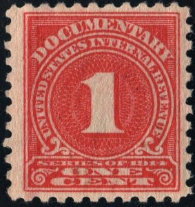 R207 1¢ Documentary Stamp (1914) MNH/Gum Void
