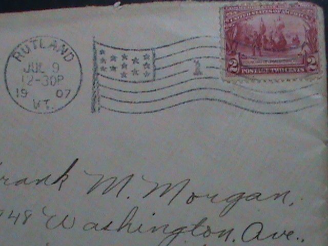 ​UNITED STATES-1907 SC#329 OVER 116 YEARS OLD-FOUNDING OF JAMES TOWN COVER VF
