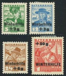 Austria #B128-B131 Winterhelp Semi-Postal Stamps 1935 Mint LH