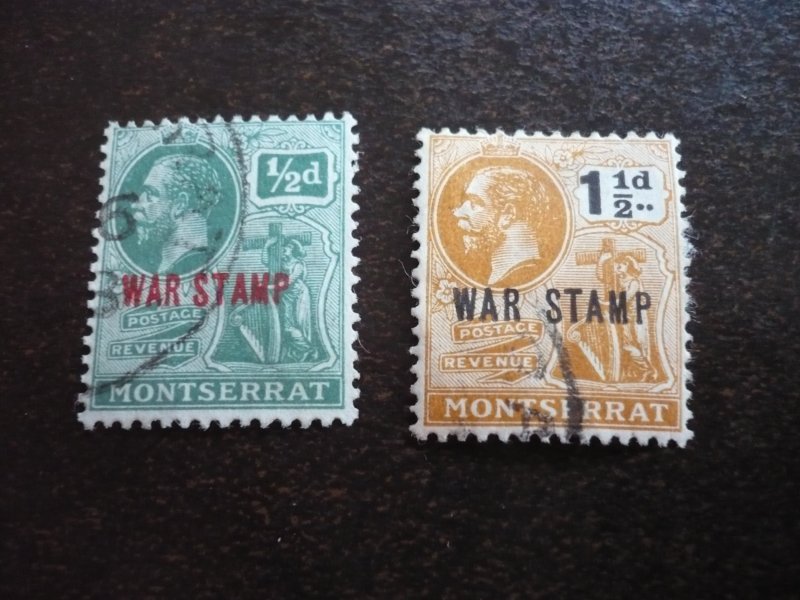 Stamps - Montserrat - Scott# MR1,MR3 - Used Part Set of 2 Stamps