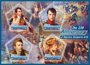 Stamps. Famous people. Napoleon Bonaparte  2019 year 1+1 sheets perforated