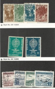 Albania, Postage Stamp, #534-7, 609, 612, C55-8 Used & Mint, 1958-62