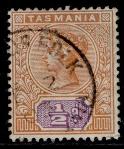 AUSTRALIA - Tasmania QV SG216, ½d orange & mauve, FINE USED. CDS