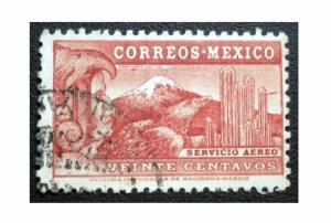 AIR MAIL STAMP FROM MEXICO. SCOTT # C68. YEAR 1934. USED