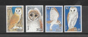 BIRDS - FIJI #1076-9  OWLS  MNH