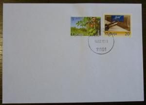 SERBIA-PERSONALIZED-PERSONAL STAMP ON COVER RR! yugoslavia fruit flora pen J29