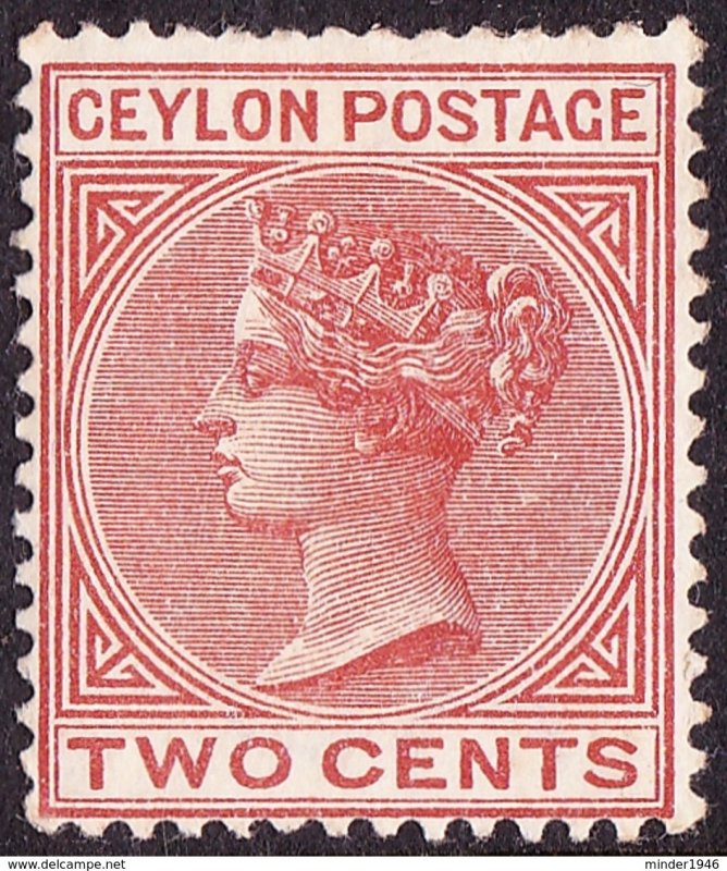 CEYLON 1883 QV 2 Cents Pale Brown SG146 MH