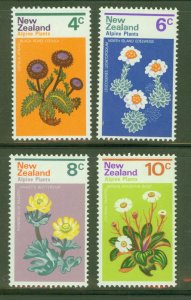 New Zealand Scott 500-503 MH* Flower set 1972