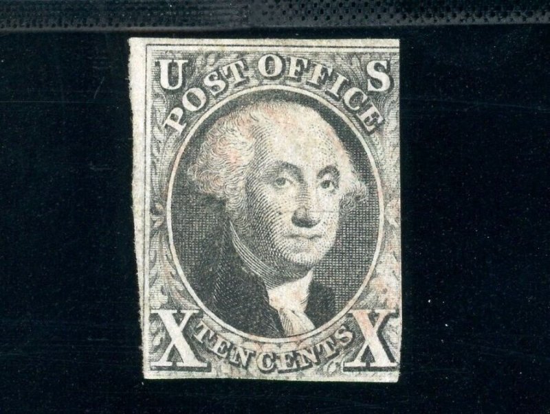 USAstamps Used FVF US 1847 Wahington Scott 2 With Red Cancel +Cert SCV $900+