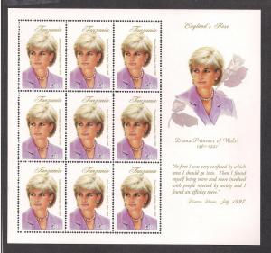 TANZANIA SC# 1665-6 F-VF MNH 1998 SHEET/9