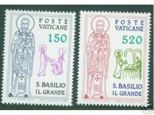 VATICAN Scott 652-653 MNH** 1979 Saint Basil Set