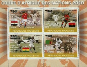 Africa Football Cup of Nations Egypt Angola Ghana Zambia S/S MNH #3679-3682