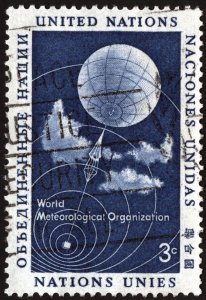 SC#49 3¢ United Nations: World Meteorlogical Organization (1957) Used