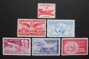 SCOTT C39-C40 & C42-C45 SET OF 6 AIRMAILS -MNH