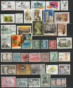 World Wide Mix-40  Used Stamps on Scan  (@ 2 cents each)