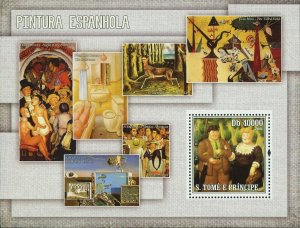 Spanish Paintings Stamp Salvador Dali Fernando Botero Diego Rivera S/S MNH #2853