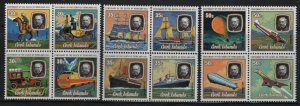 COOK ISLANDS 550-552   MNH  SET BLOCKS OF 4.