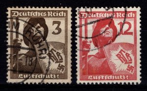 Germany 1937 Fourth Anniversary of Civil Defence Union, 3pf & 12pf [Used]