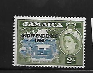 JAMAICA, 193, MINT HINGED HINGE REMNANT, ISSUE OF 1956 OVERPRINT