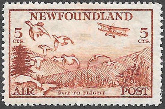 Newfoundland Airmail Stamp Scott Number C13 FVF H