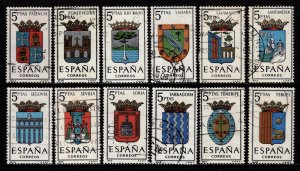 Spain 1965 Arms of Provincial Capitals, Set [Used]