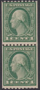 486 U.S. 1918 perf 10 horizontal pair 1¢ issue MNH CV $4.25