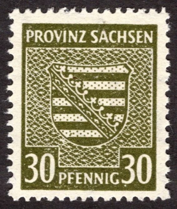 1945, Germany, East Saxony 30pf, MNH, Mi 83Y