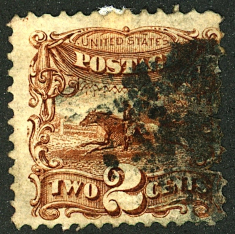 U.S. #124 USED CREASES TEAR