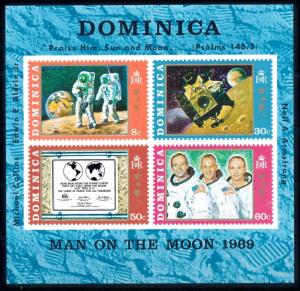 [66185] Dominica 1970 Space Travel Weltraum Apollo 11 Souvenir Sheet MNH