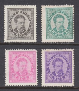 Portuguese Guinea, Sc 22-25 MNH. 1895 King Luiz, first 4 values to set, fresh
