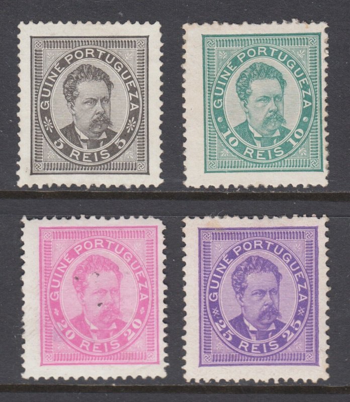 Portuguese Guinea, Sc 22-25 MNH. 1895 King Luiz, first 4 values to set, fresh