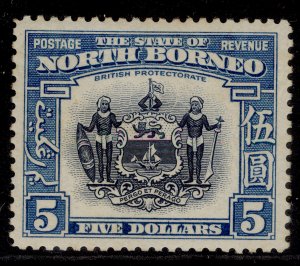 NORTH BORNEO GVI SG317, $5 indigo & pale blue, M MINT. Cat £850.