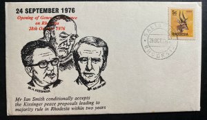 1976 Salisbury Southern Rhodesia First Day Cover FDC Geneva Conference