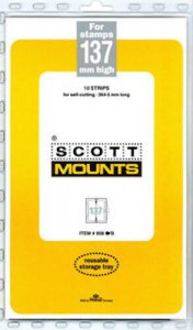 Scott/Prinz Pre-Cut Strips 265mm Long Stamp Mounts 265x137 #958 Black