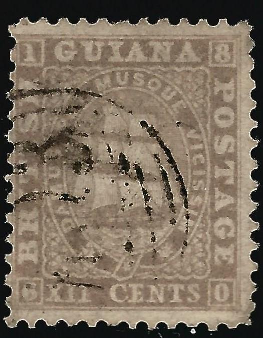 British Guiana 1860 SC21 SG37 Used F-VF £48/$55...Tough to Find!