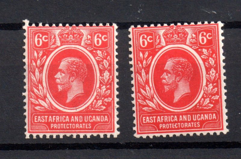 East Africa & Uganda KGV 1912 6c SG#46 & 46A mint WS14855