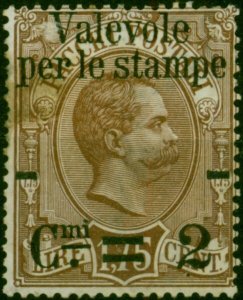 Italy 1890 Parcel Post 2c on 1L.75 Brown SG52 Good MM