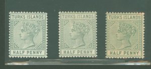 Turks Islands #48/52  Multiple