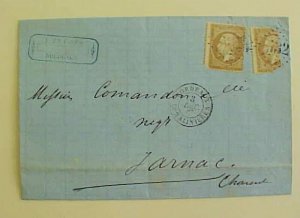 FRANCE BISECT 1867 BORDEAUX #25 UNLISTED