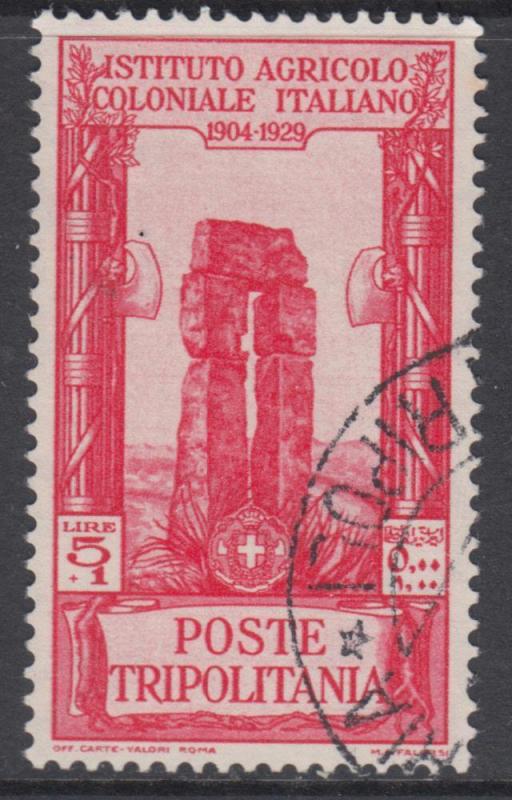 ITALY - Tripolitania - Istituto Agricolo 5 Lire Sassone n.77  used