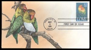 #2537 Love - Parrots Geerlings FDC