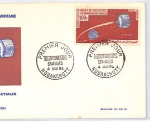 Republic MAURITANIA FDC *SATELLITE COMMUNICATION* 1964 Nouakchott SPACE YW22