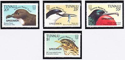 Tuvalu 1999 Birds Overprint Kosovo Specimens MNH