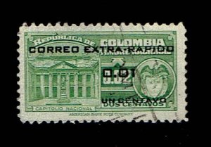 COLOMBIA SCOTT#C233 1953 1c REVENUE OVERPRINTED - USED