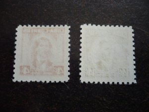 Stamps - Cuba - Scott# 521a, 525a - Mint Hinged Partial Set of 2 Stamps