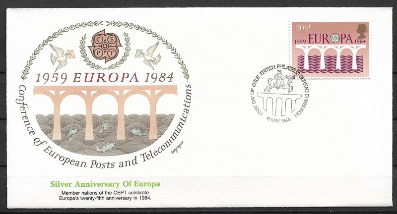 1984 Great Britain 1055 Europa FDC