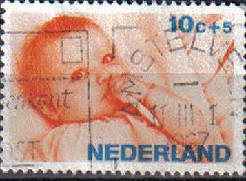 NETHERLANDS, 1966 used 10c. Child Welfare.