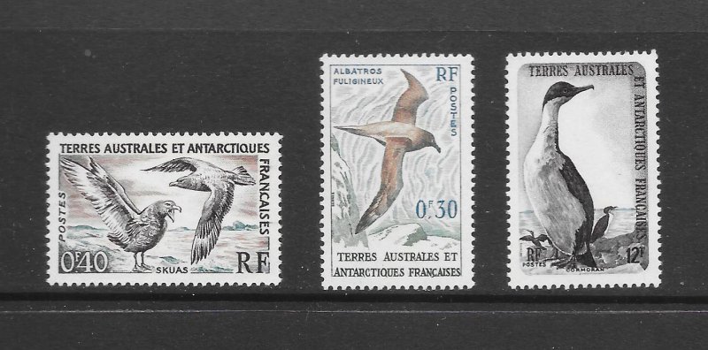 BIRDS - FRENCH SOUTHERN ANTARCTIC TERRITORY #12-14  MNH