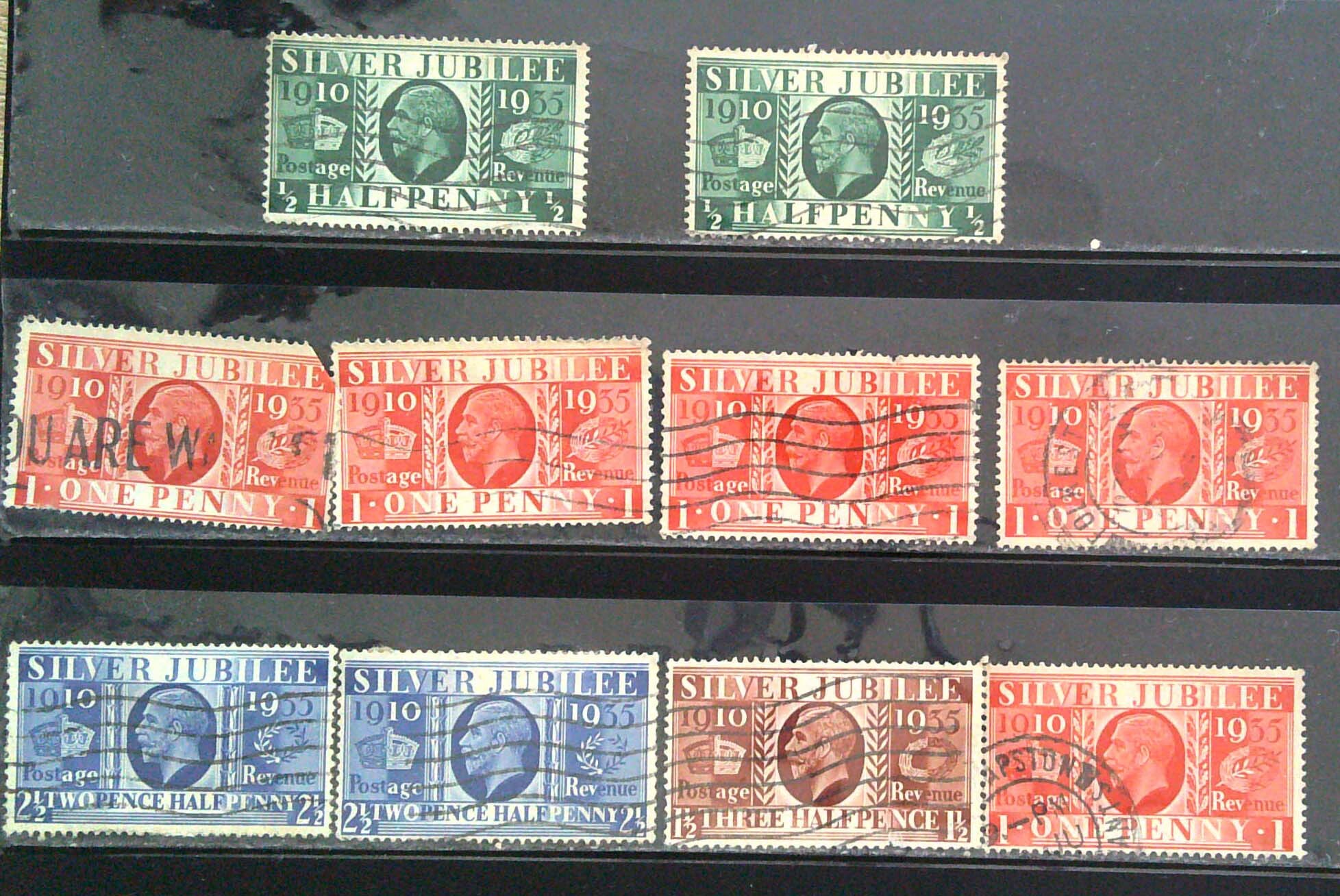 GB Silver Jubilee King V Used Lot 1935 Great Britain