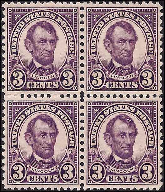 635 Mint,OG,NH... Block of 4... SCV $4.80... XF